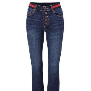 Button Fly Skinny Jean Cotton blend Adventure Wash